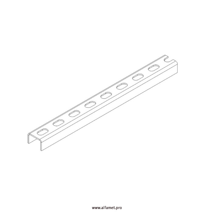 Профиль монтажный U-образный 30х30х3000 (1,5 мм)